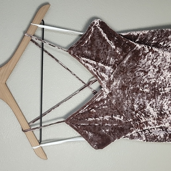 Privacy Please Raymore Crushed Velvet Mini Slip Dress - Picture 3 of 9